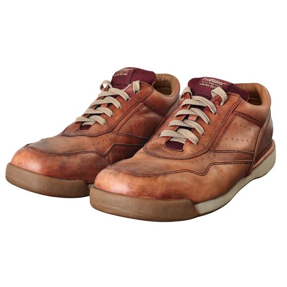 Men's Brown Leather Rockport ProWalker 7100 Laceup Sneaker - Size 12 - Picture 14 of 15